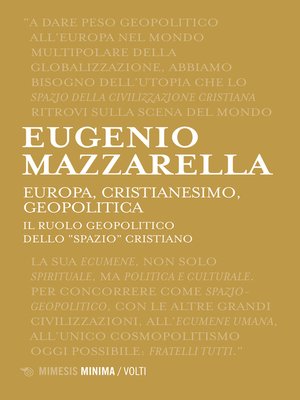 cover image of Europa Cristianesimo Geopolitica